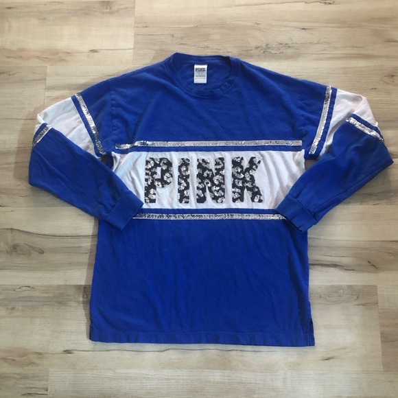 PINK Victoria's Secret Blue Tee - Picture 2 of 8